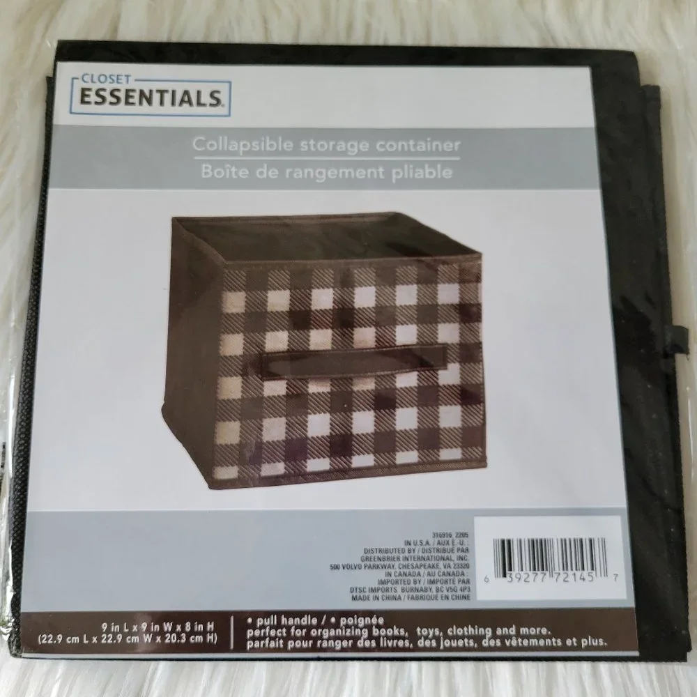 Closet Essentials Set of 2 Collapsible Storage Bins